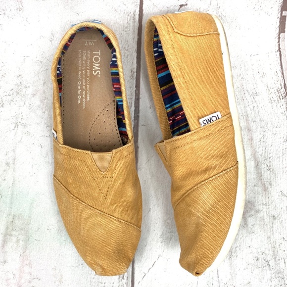 Toms Shoes - TOMS Gold heritage canvas slip-on Sise -7